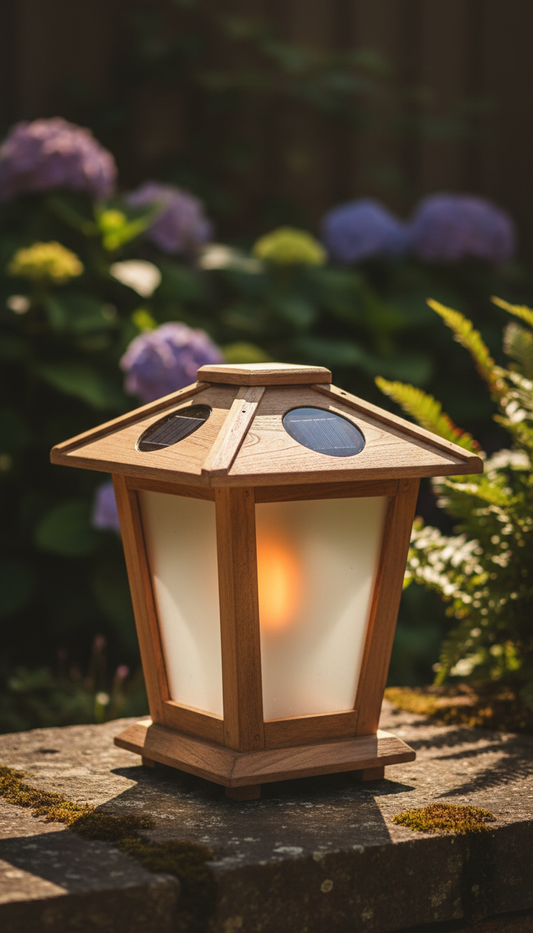 Handcrafted Wooden Solar Lantern
